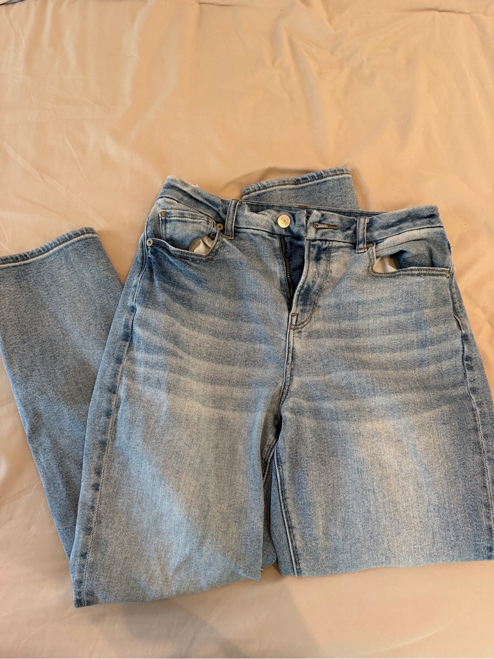 American Eagle Outfitters Light Blue Straight Leg Jeans